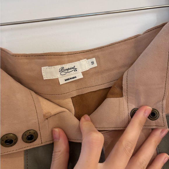 Bonpoint Patchwork Mini Skirt - Brown, Pink, Charcoal - Picture 3 of 3